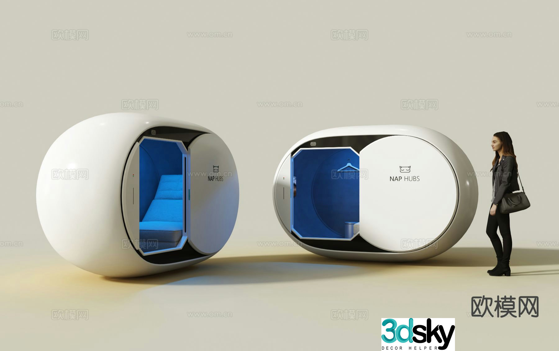Modern space capsule capsule 3d model
