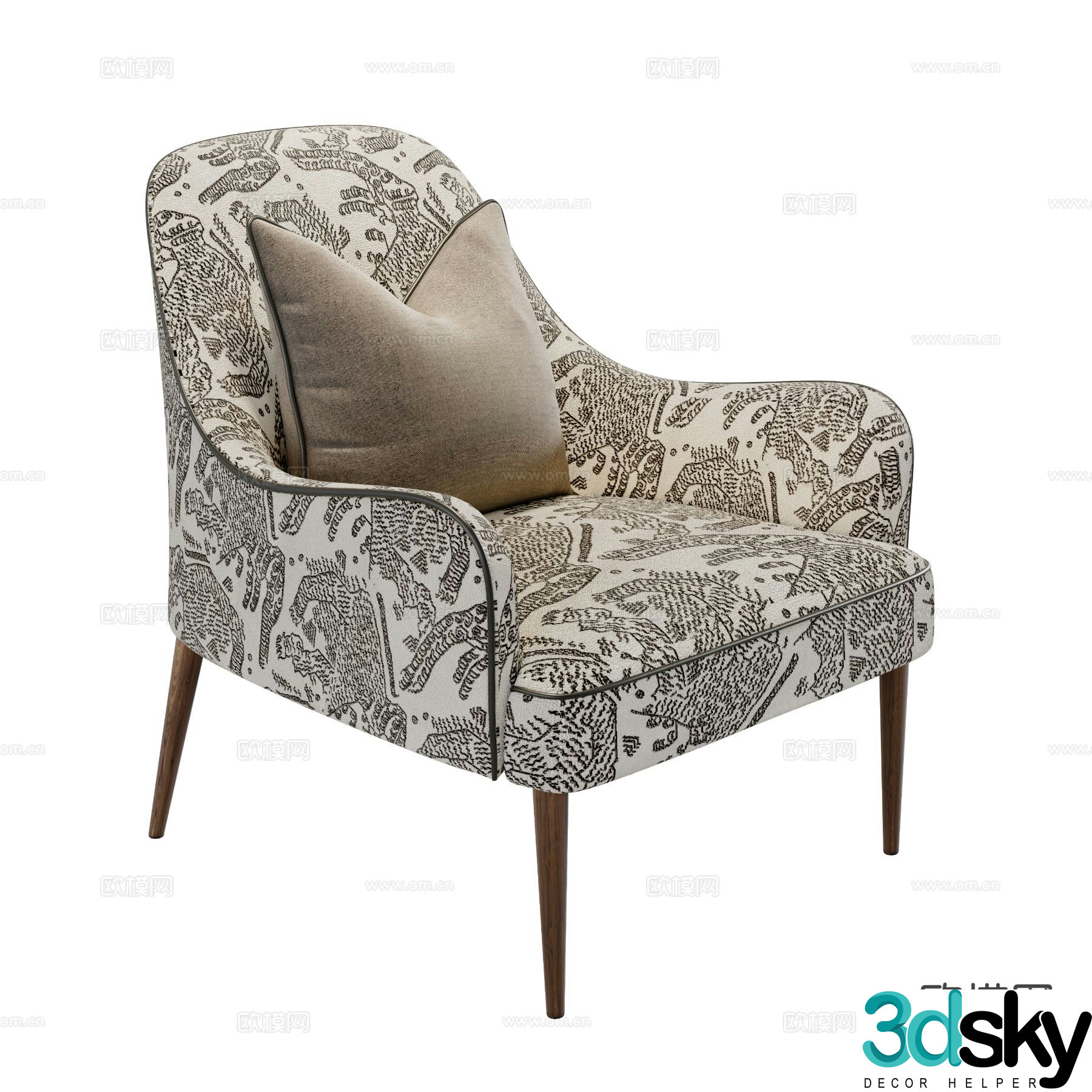 Modern chair leisure chair 3d model