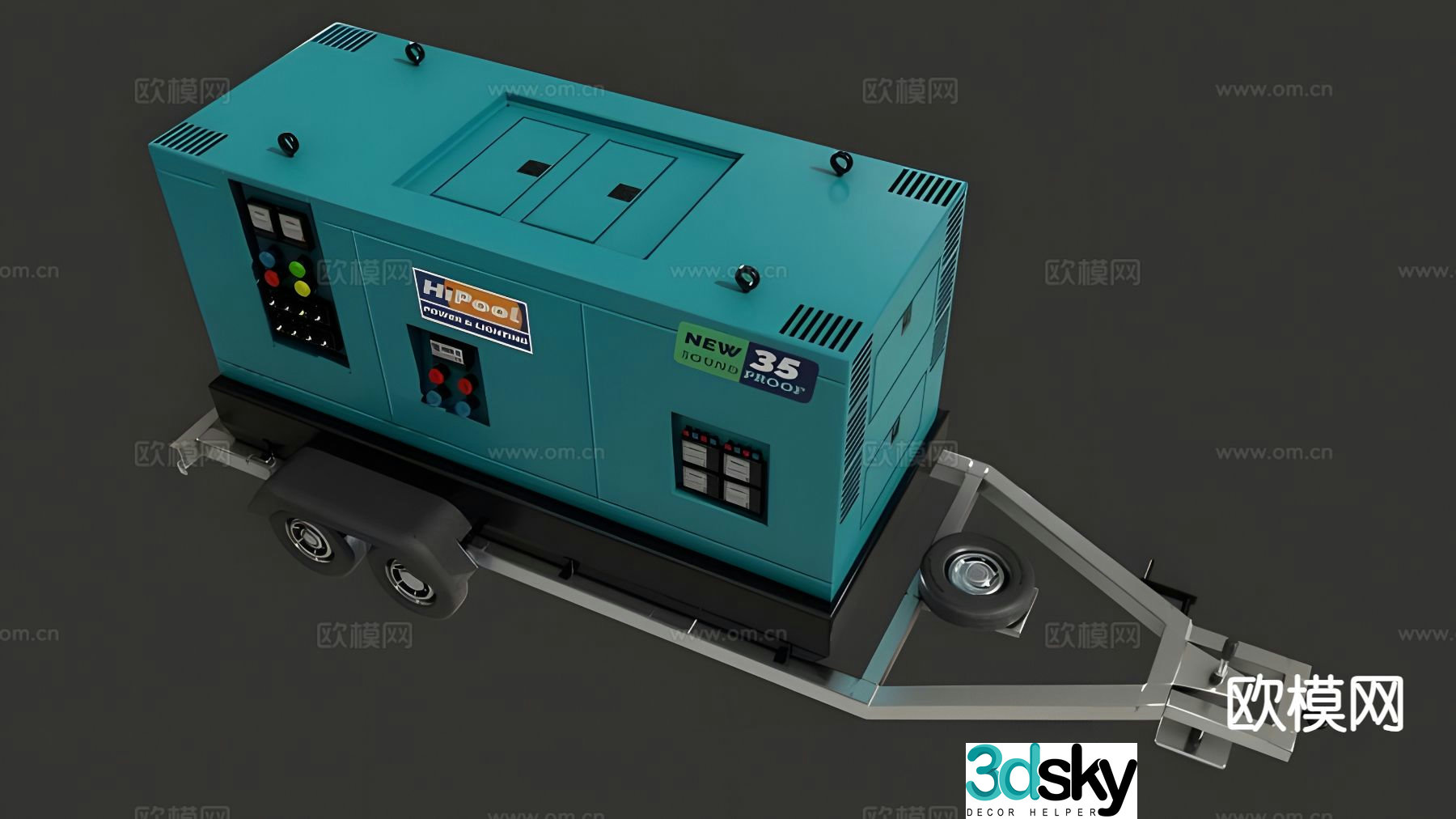 generator trailer 3d model
