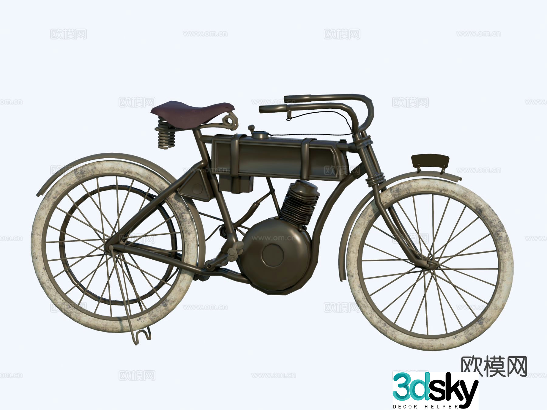 Nostalgic bicycle bicycle bicycle 3d model
