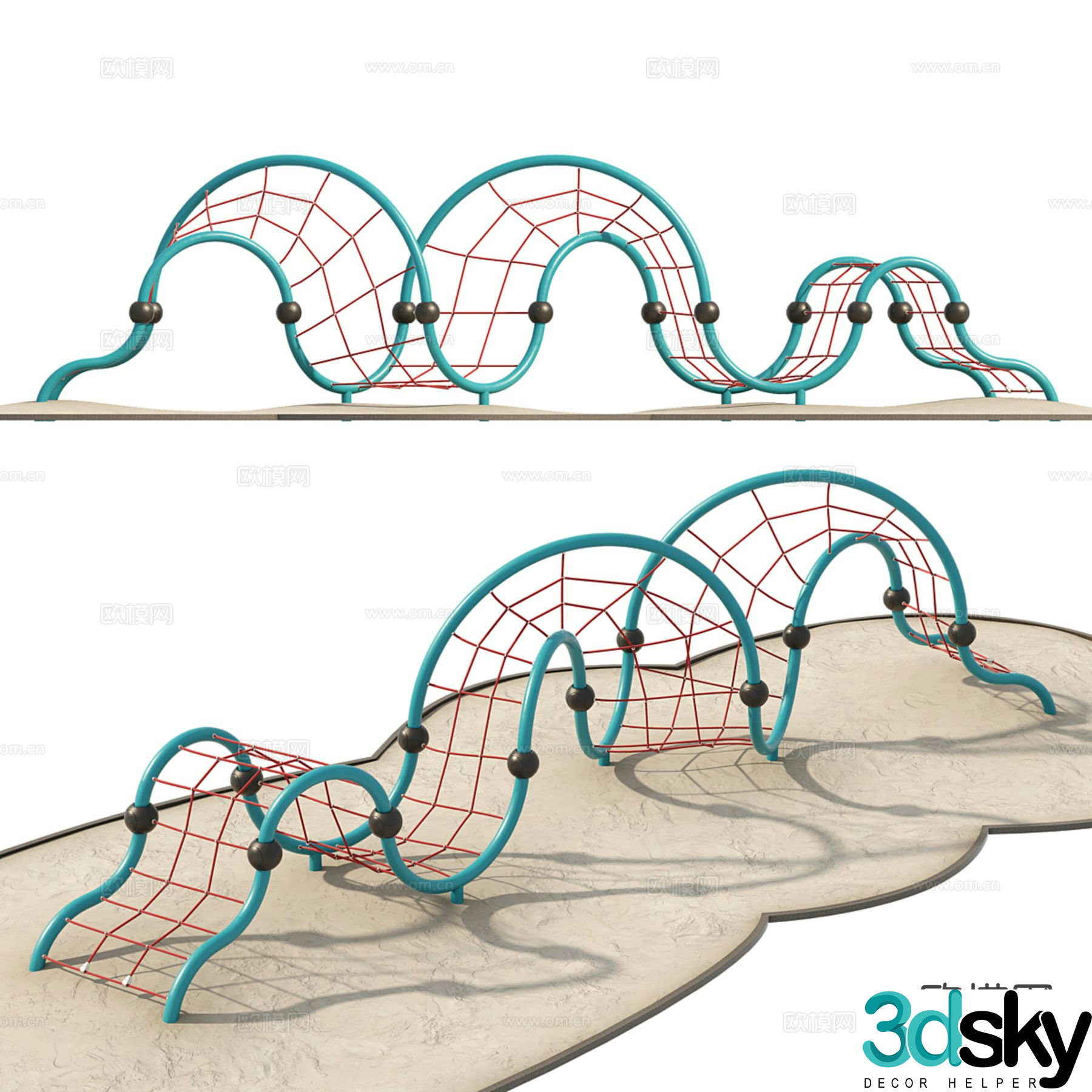 Modern outdoor amusement equipment 3d model