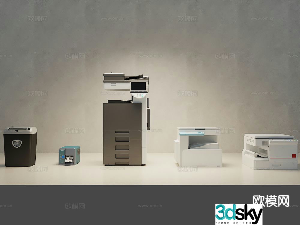 office equipment copier printer 3d model