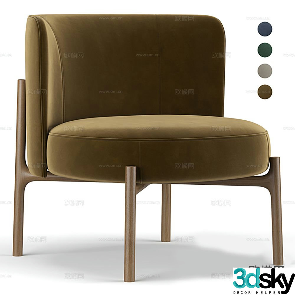 Modern single sofa sofa chair 3d model