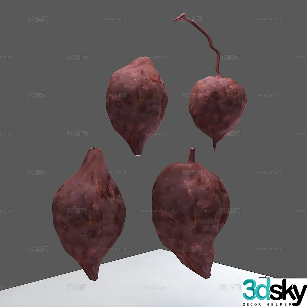 Chinese medicine Polygonum multiflorum 3D model