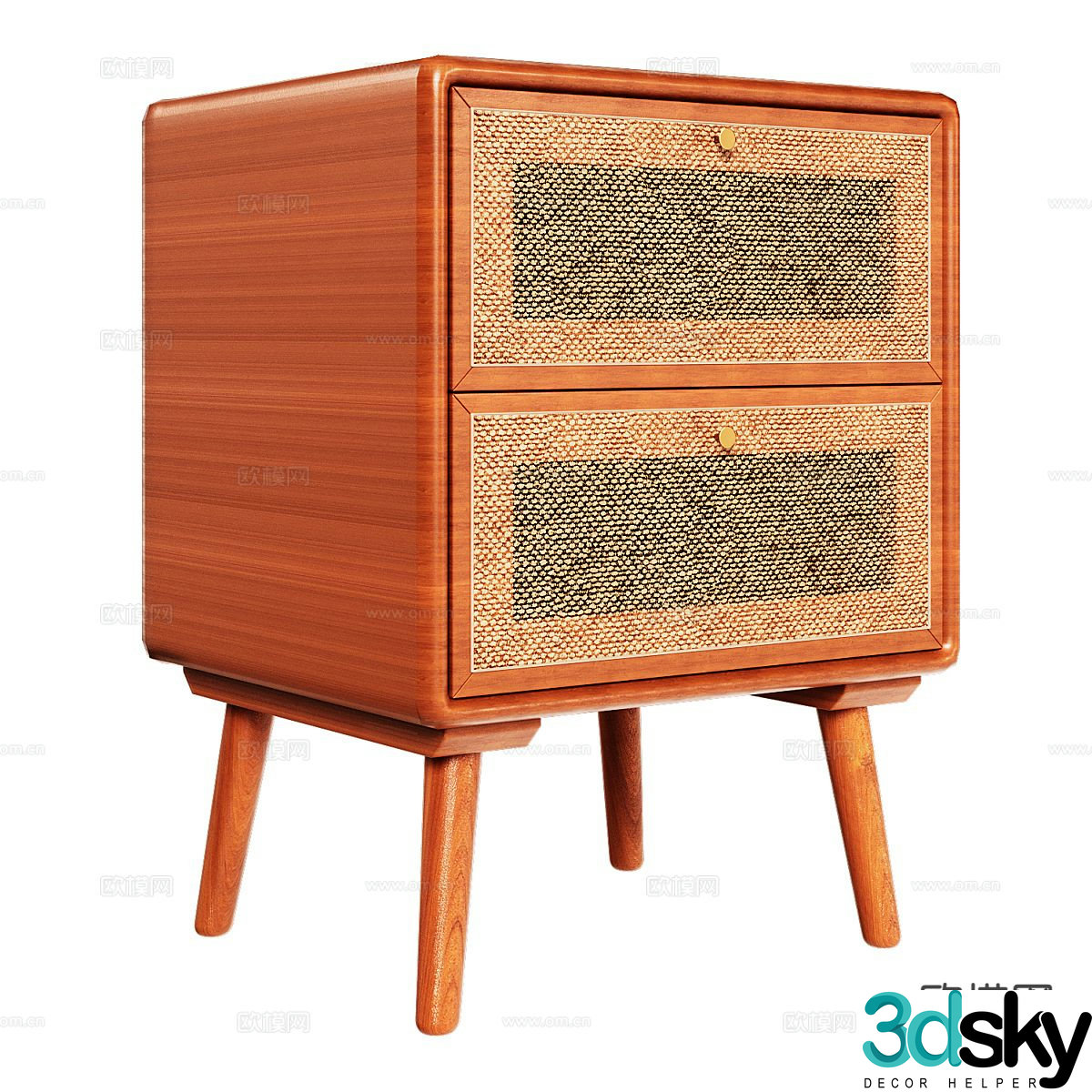 Nordic bedside table 3d model
