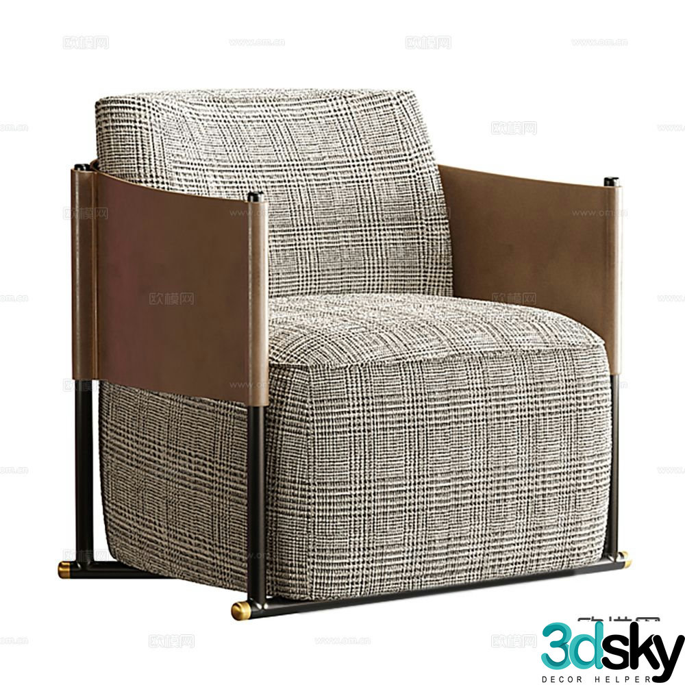 Single sofa casual sofa 3d model