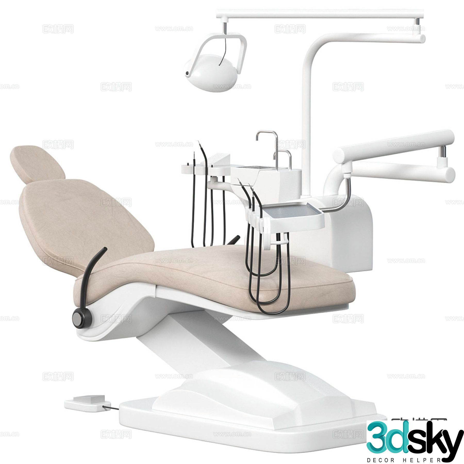 Modern dental chair Dentist operating chair 3d model