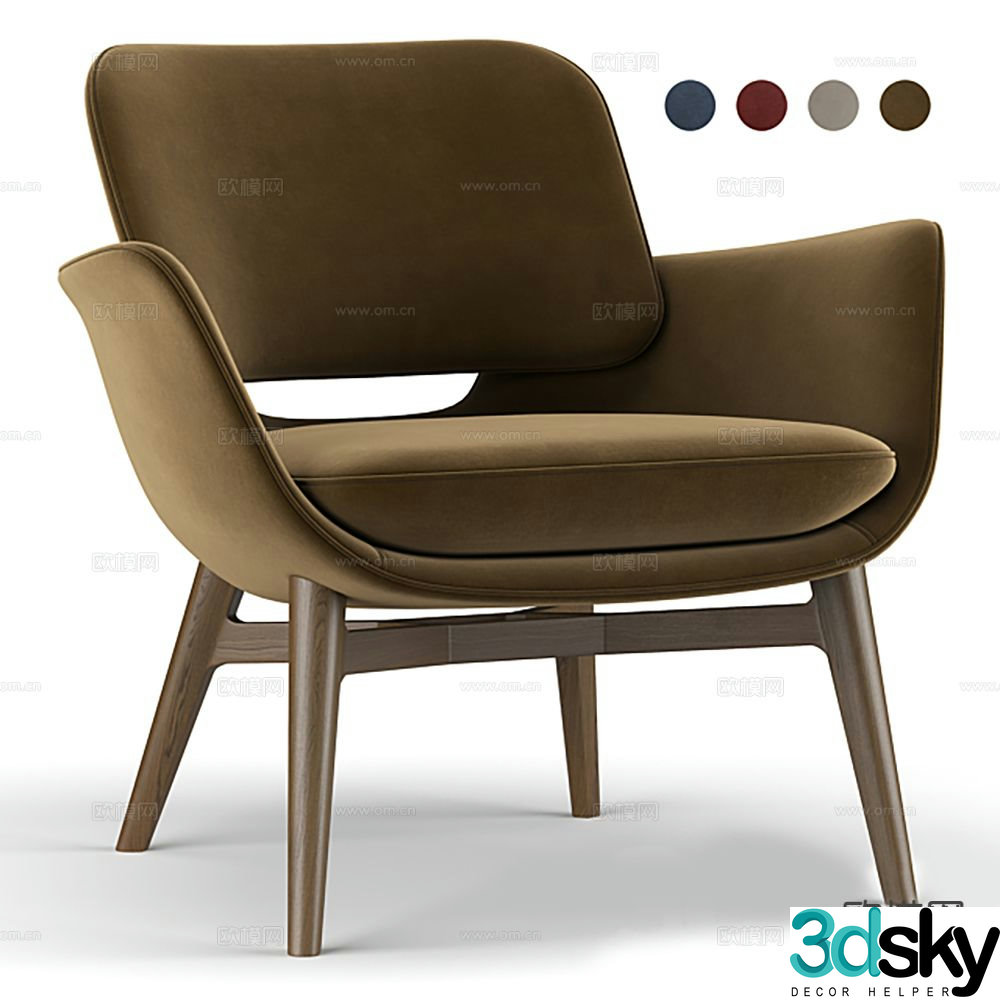 modern chair seat leisure chair single chair 3d model