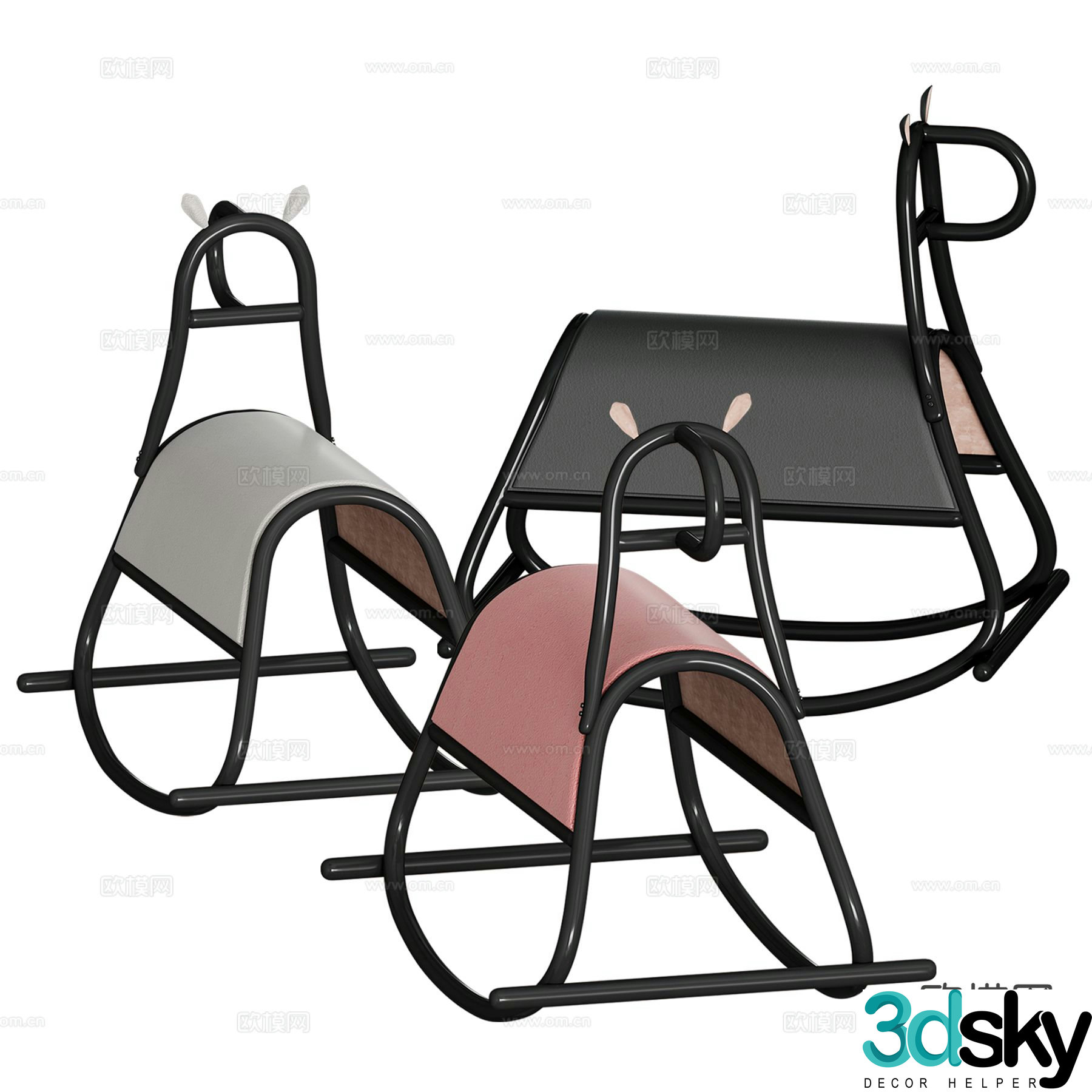 Children’s chair rocking chair 3d model