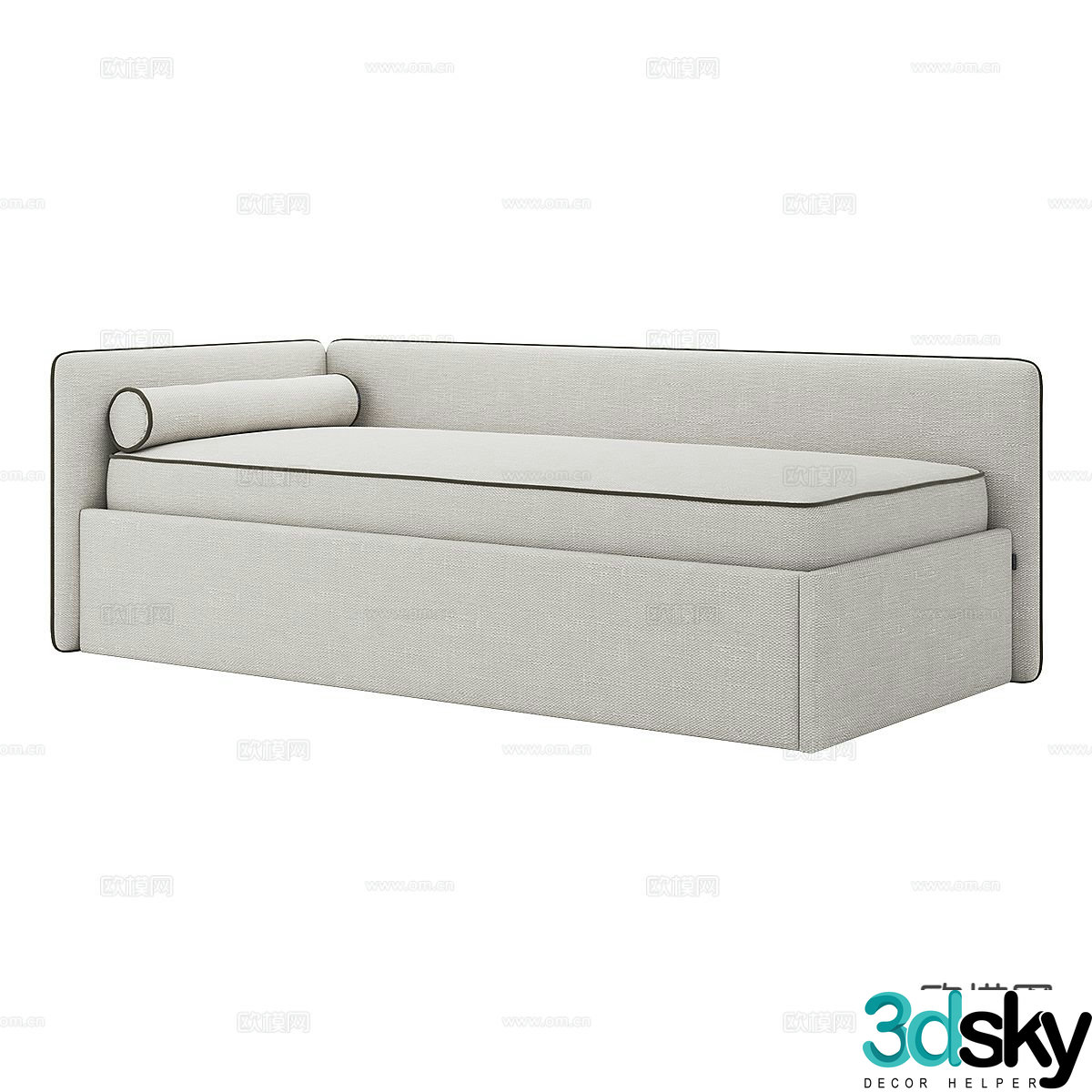 Modern sofa bed single bed 3d model