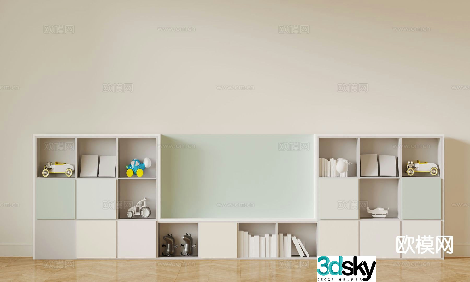 Modern children’s toy cabinet children’s cabinet 3d model