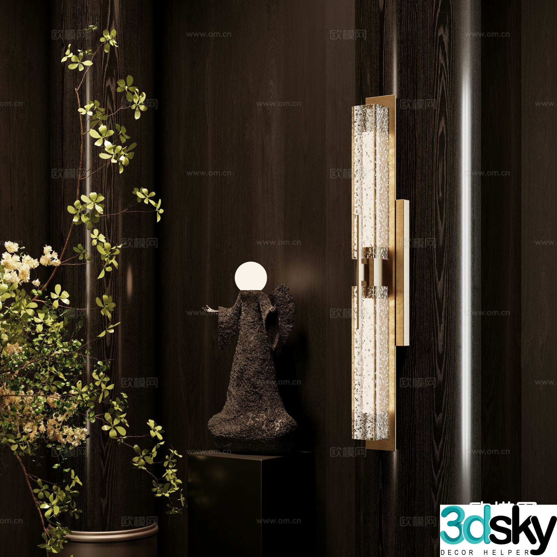 Modern wall light 3d model