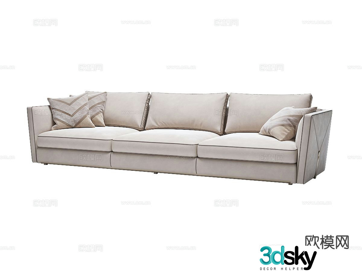 visionnaire three seater sofa 3d model