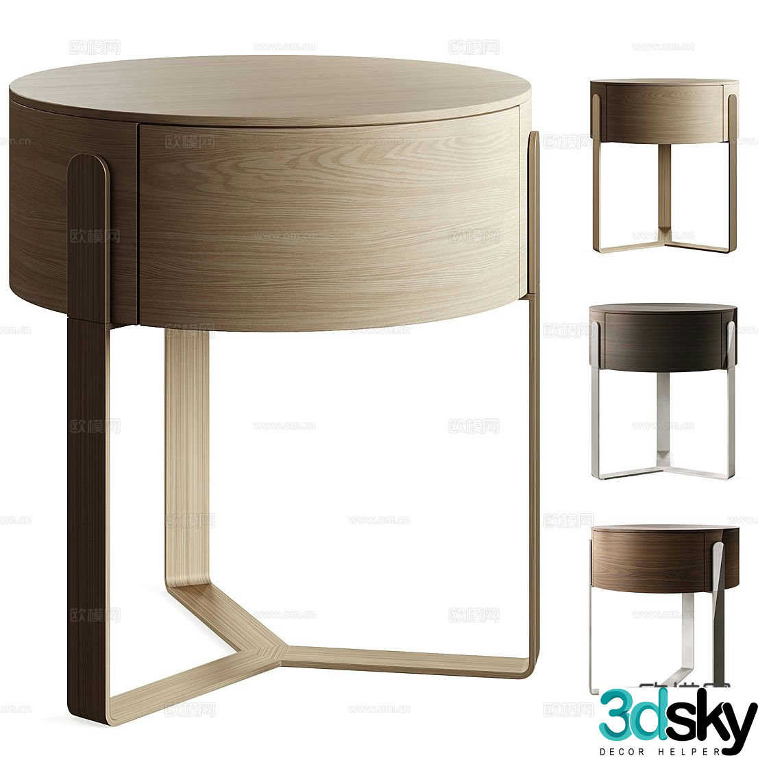 AUREA round bedside table 3d model