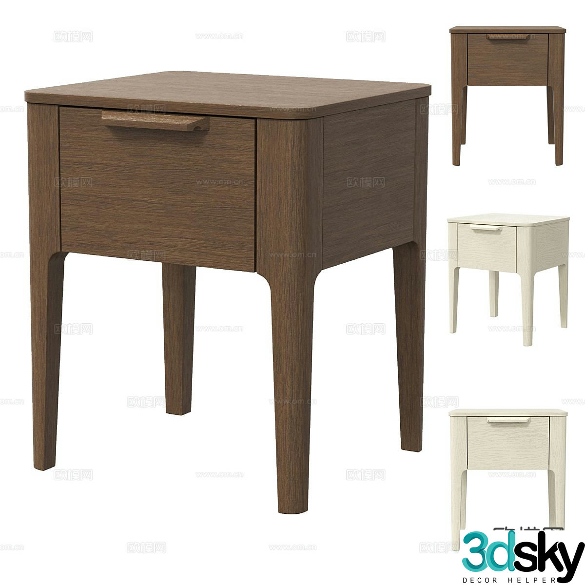 Modern bedside table 3d model