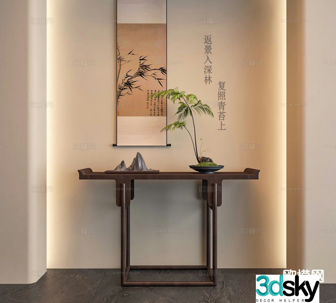 New Chinese-style Duanjingdai 3D model