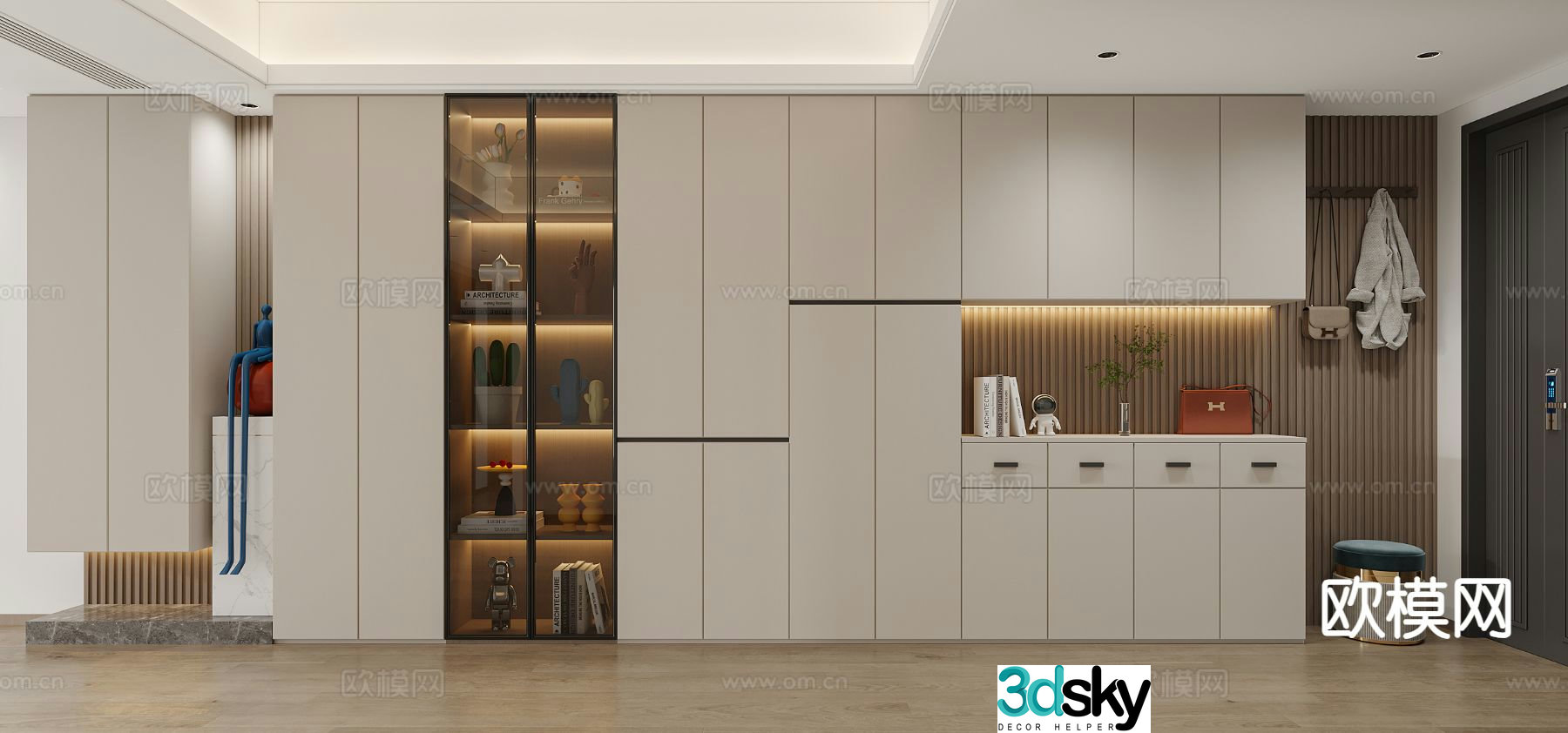 Modern shoe cabinet 3d model
