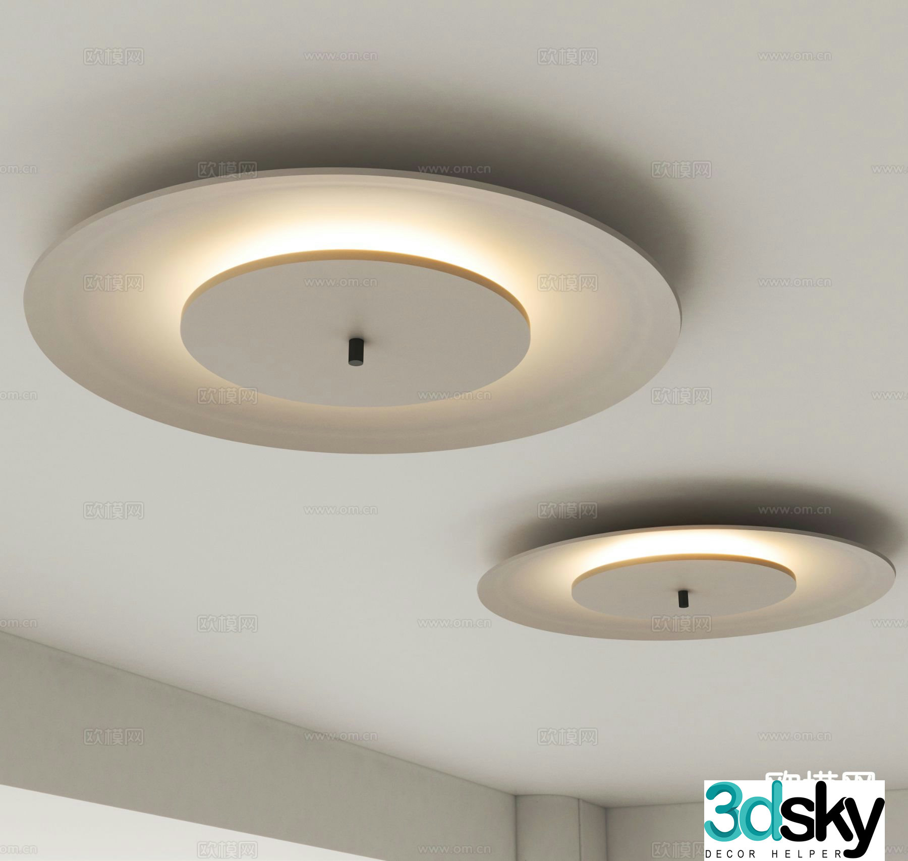 Modern ceiling light 3d model