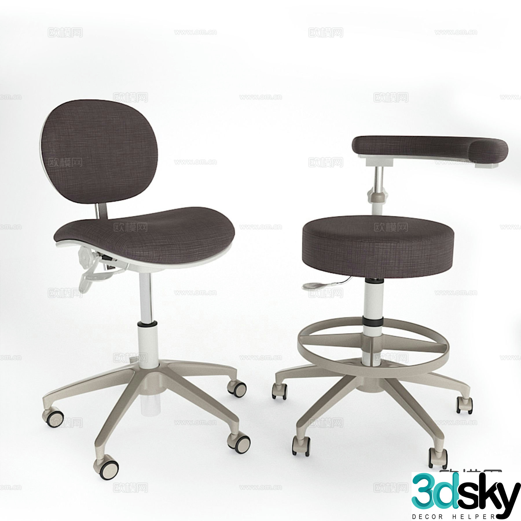Modern office chair staff chair conference chair 3d model