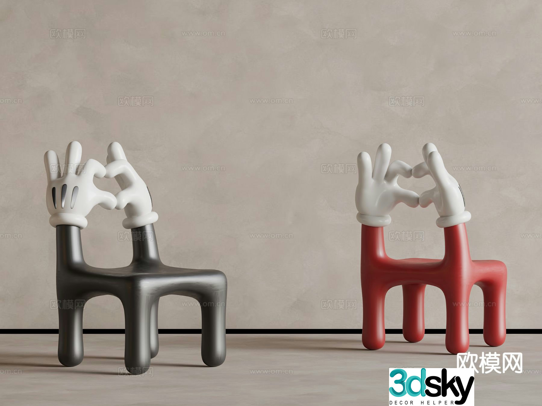 Modern children’s chair stool children’s stool 3d model