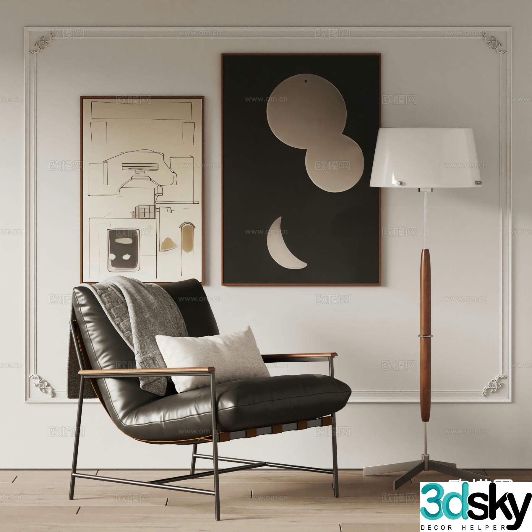Orchid chair lounge chair 3d model