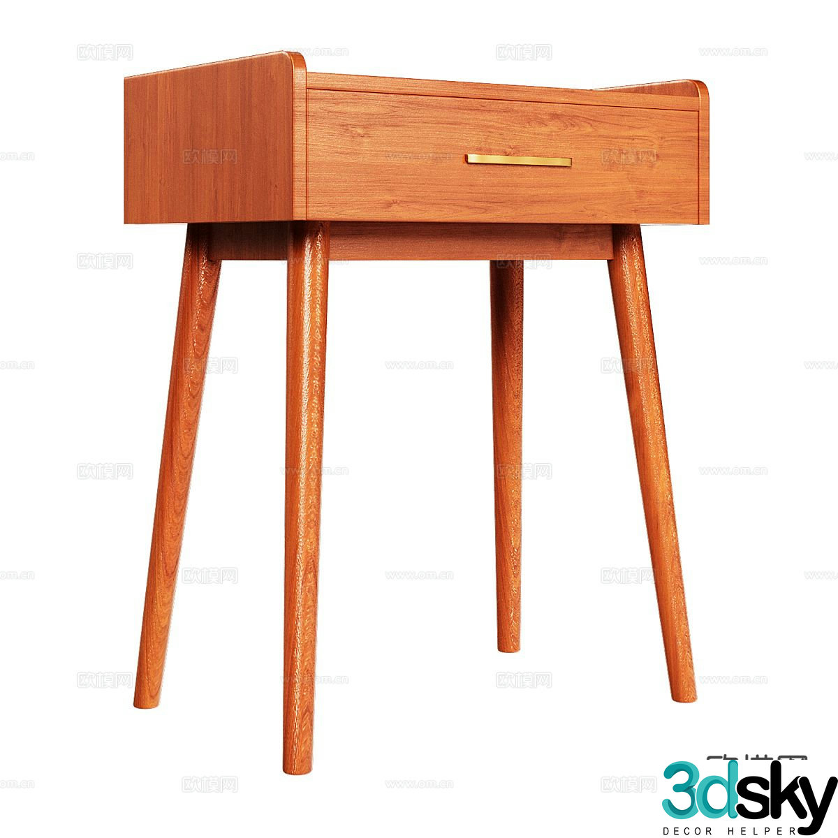 Nordic bedside table 3d model