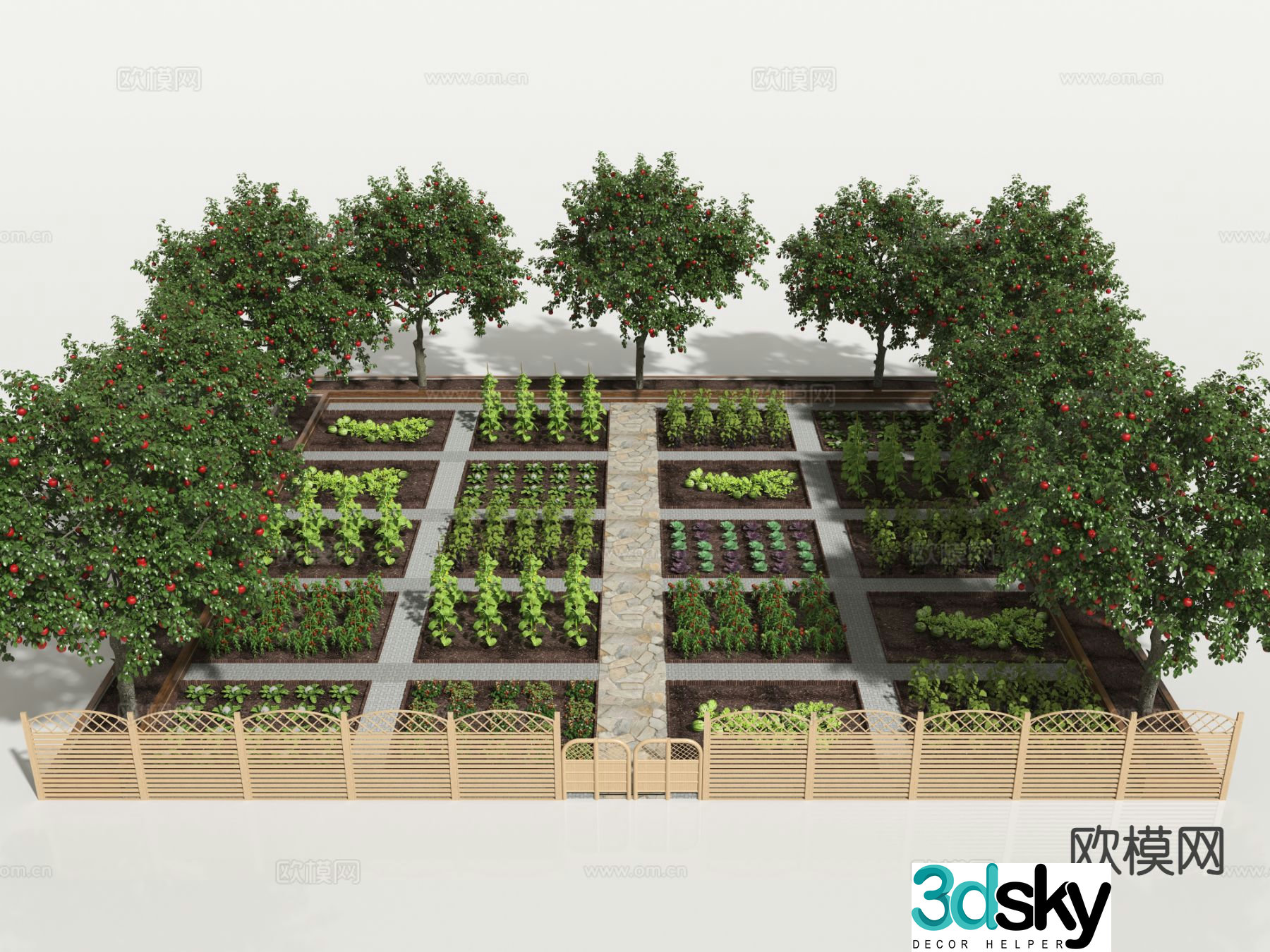 plantation crops 3d model