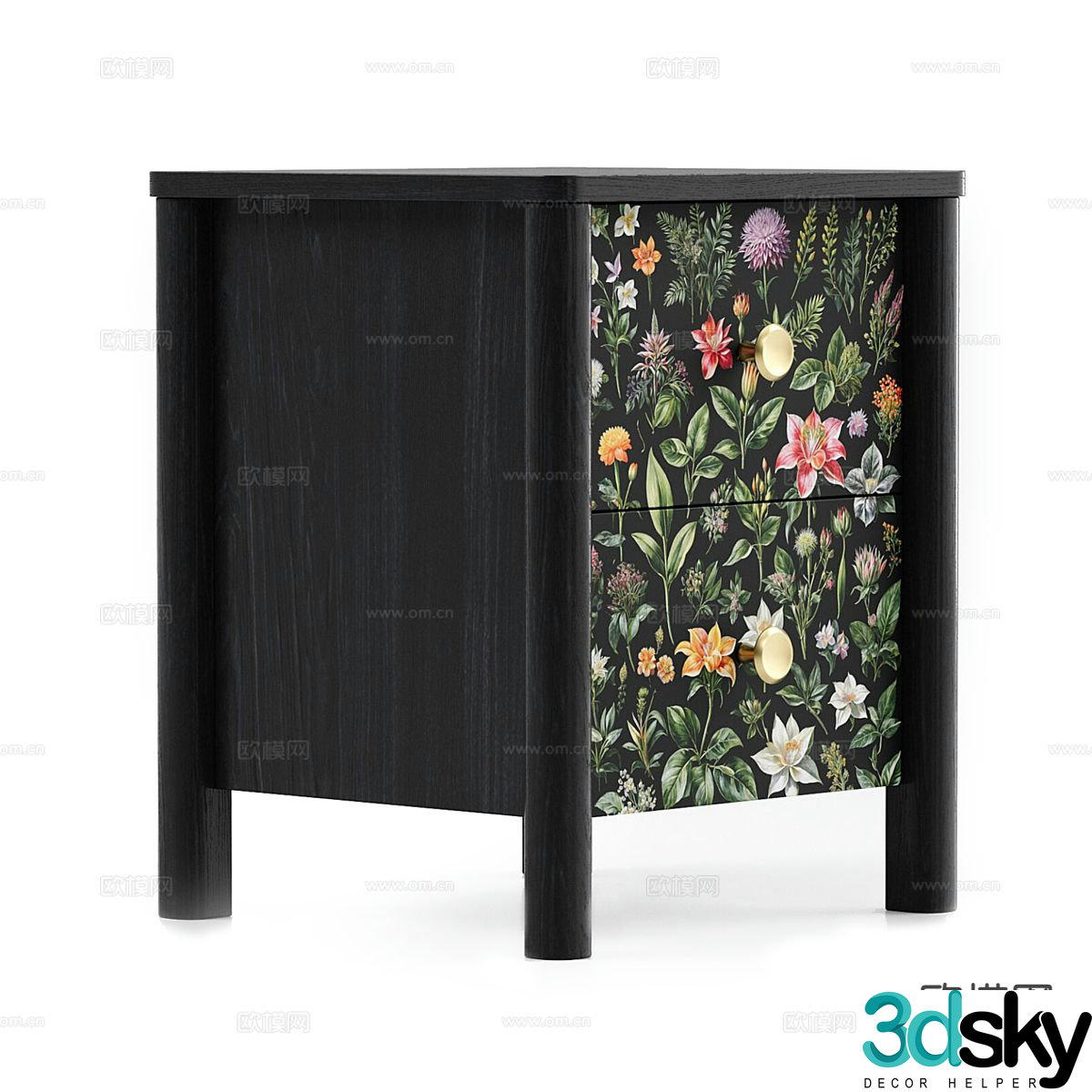Nordic bedside table 3d model