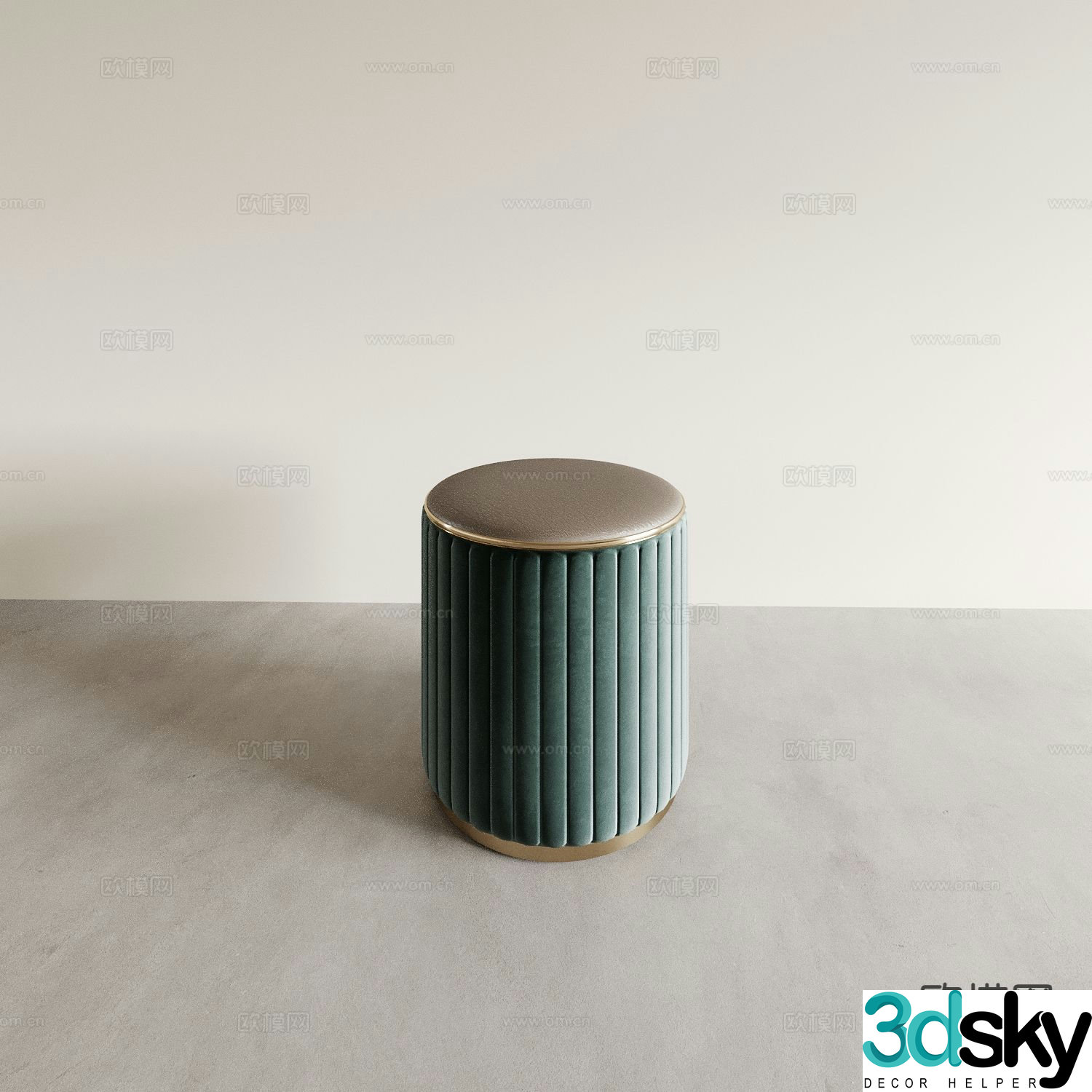 Modern stool sofa stool shoe changing stool piano stool round stool 3D model