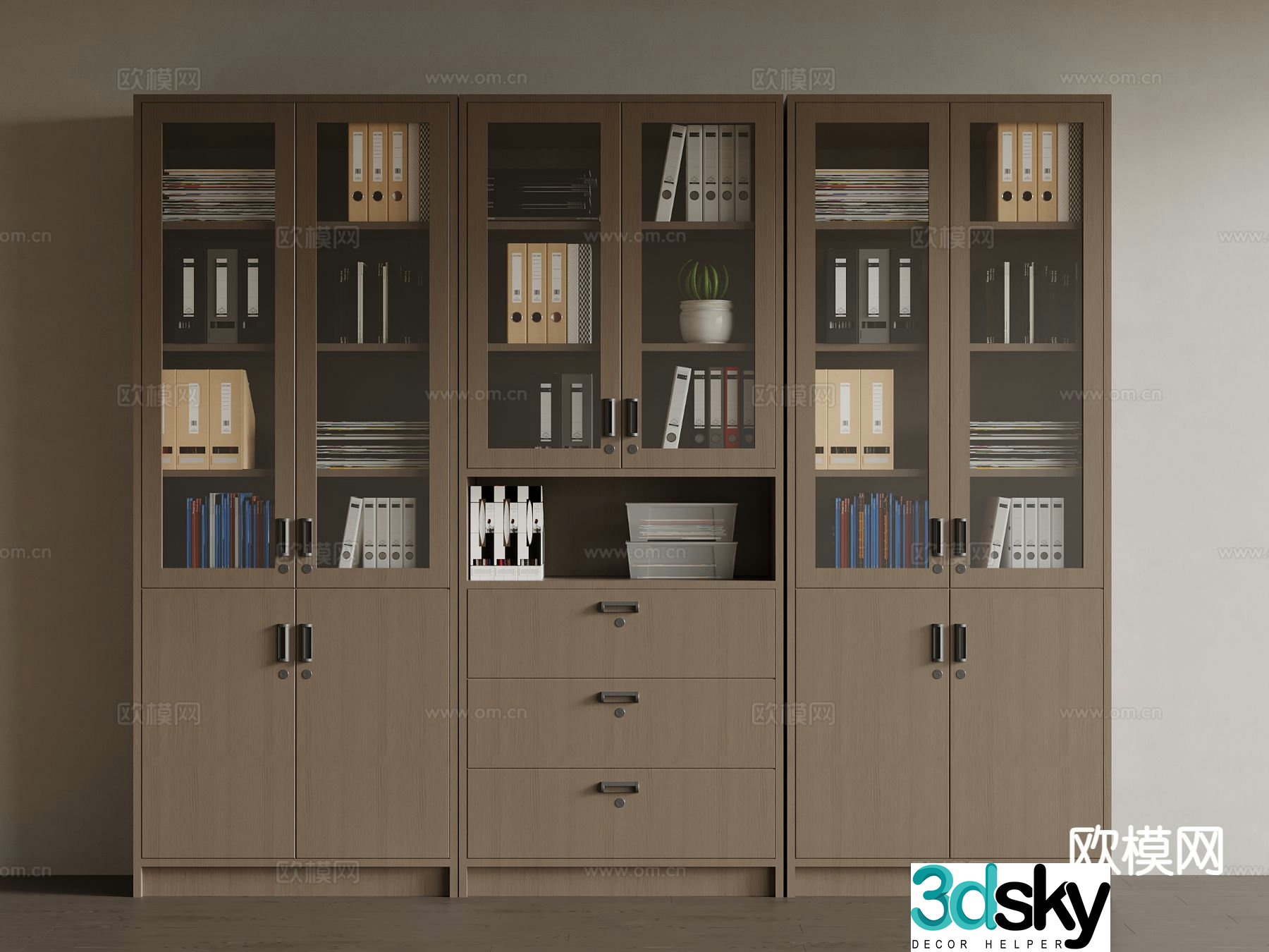 Office supplies file cabinet information cabinet file cabinet 3d model