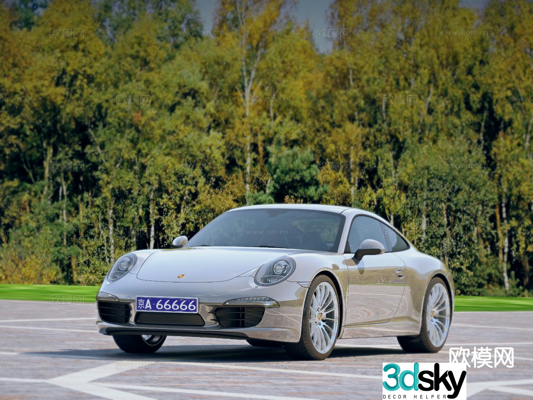 Porsche sports car 3d model