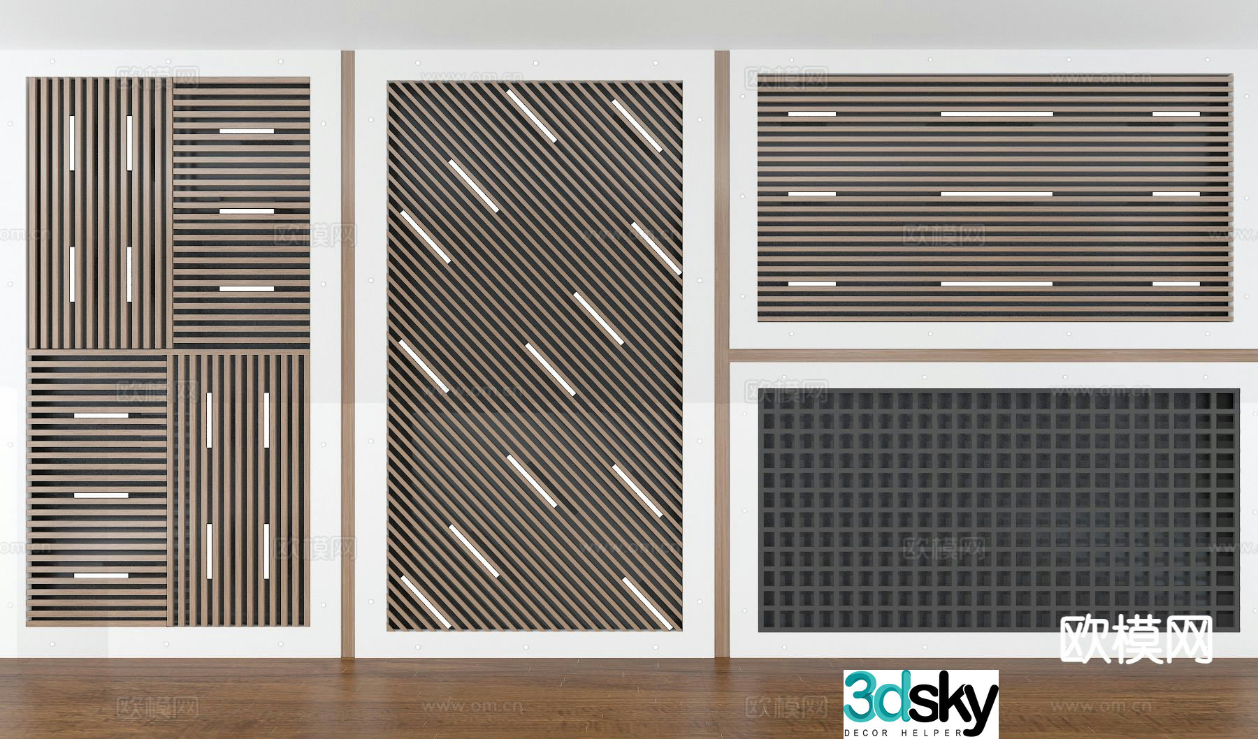 Grille ceiling aluminum square ceiling ceiling ceiling 3d model