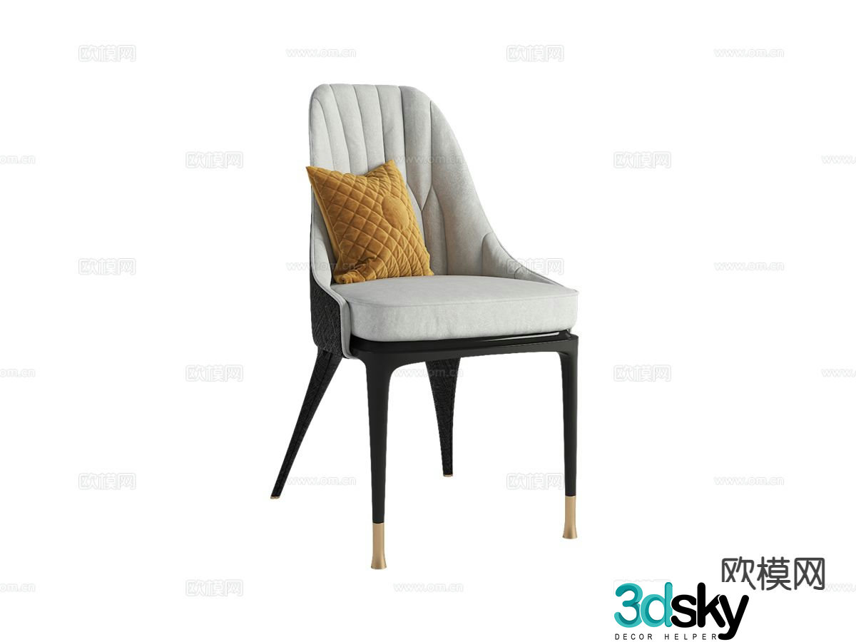 visionnaire- light luxury chair dining chair 3d model