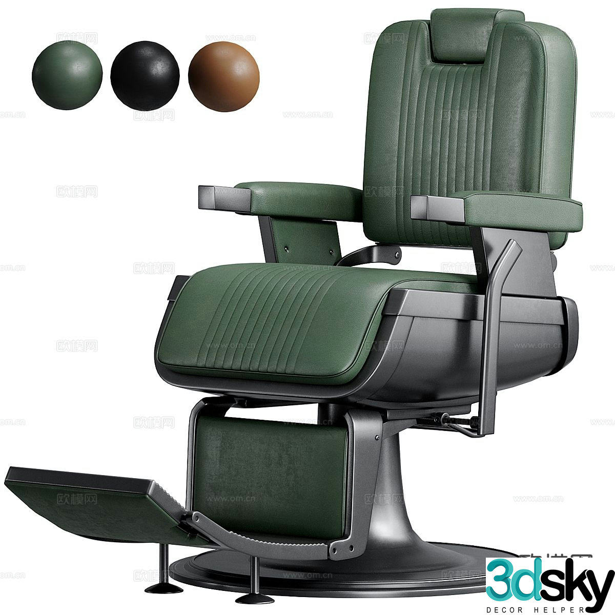 Barber equipment barber chair hairdressing chair 3d model
