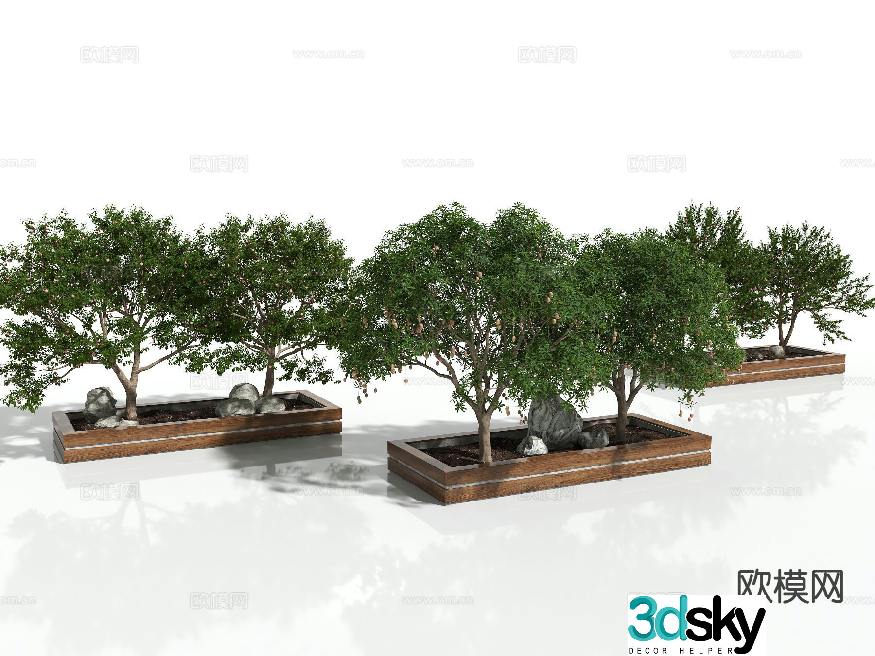Fruit tree Big tree Fruit tree 3d model