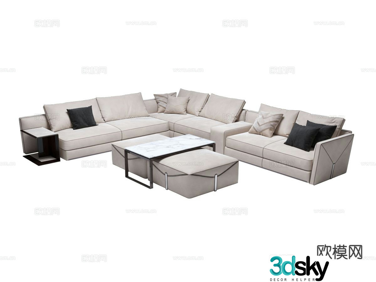 visionnaire- modern modular sofa corner sofa 3d model