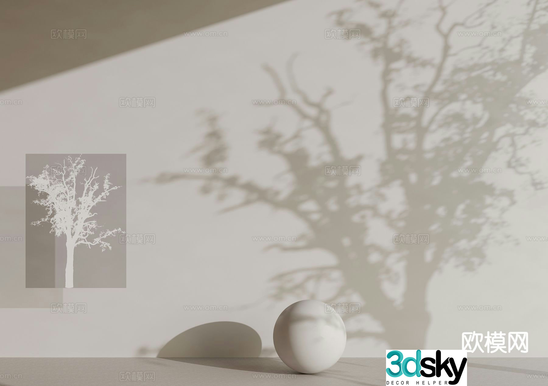 Tree Shadow Light Shadow Board Shadow 3D Model