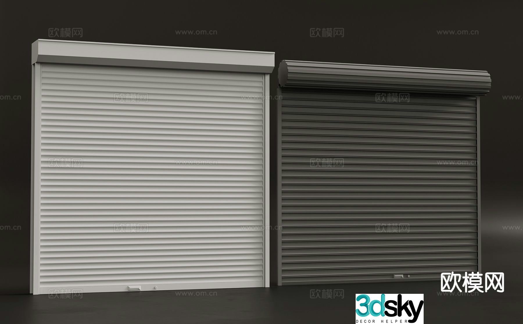 Rolling shutter door Rolling shutter door Garage door 3D model