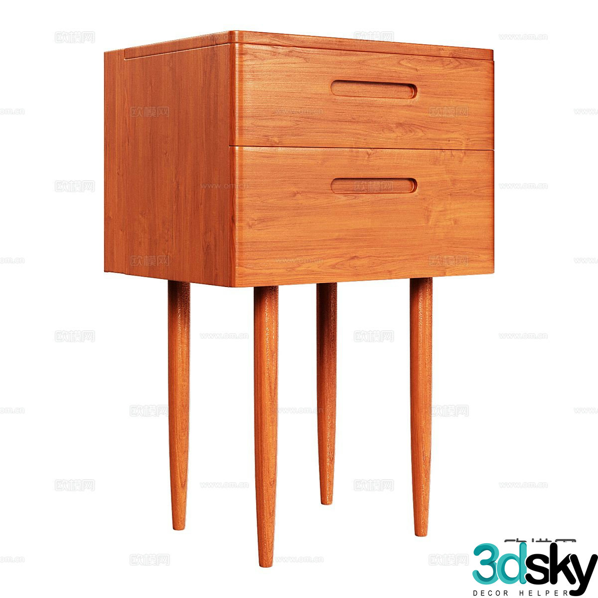 Nordic bedside table 3d model
