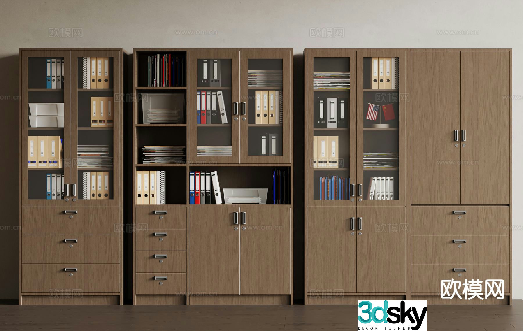 Office supplies file cabinet information cabinet file cabinet 3d model