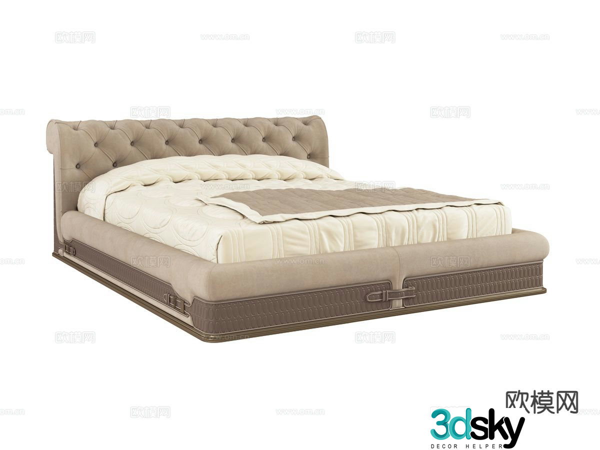 visionnaire double bed 3d model