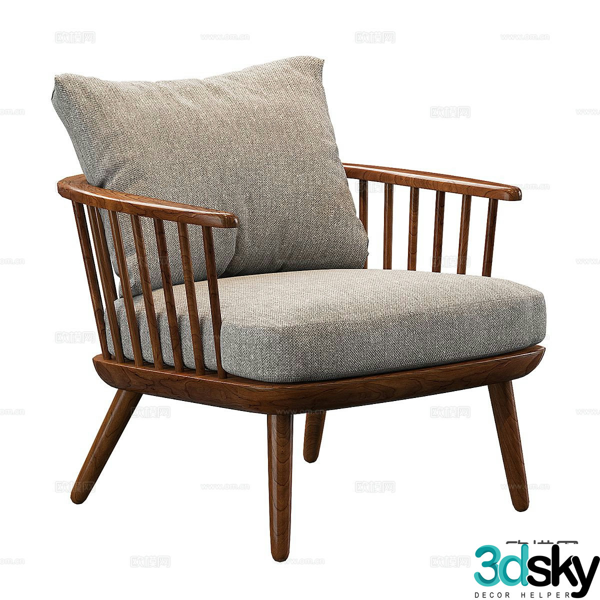 New Chinese style chair leisure chair 3d model