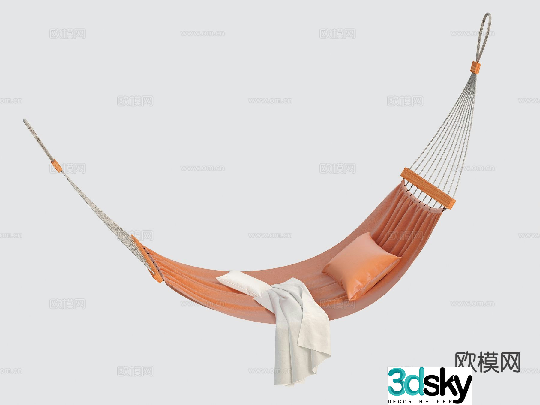 Modern hammock swing bed 3d model