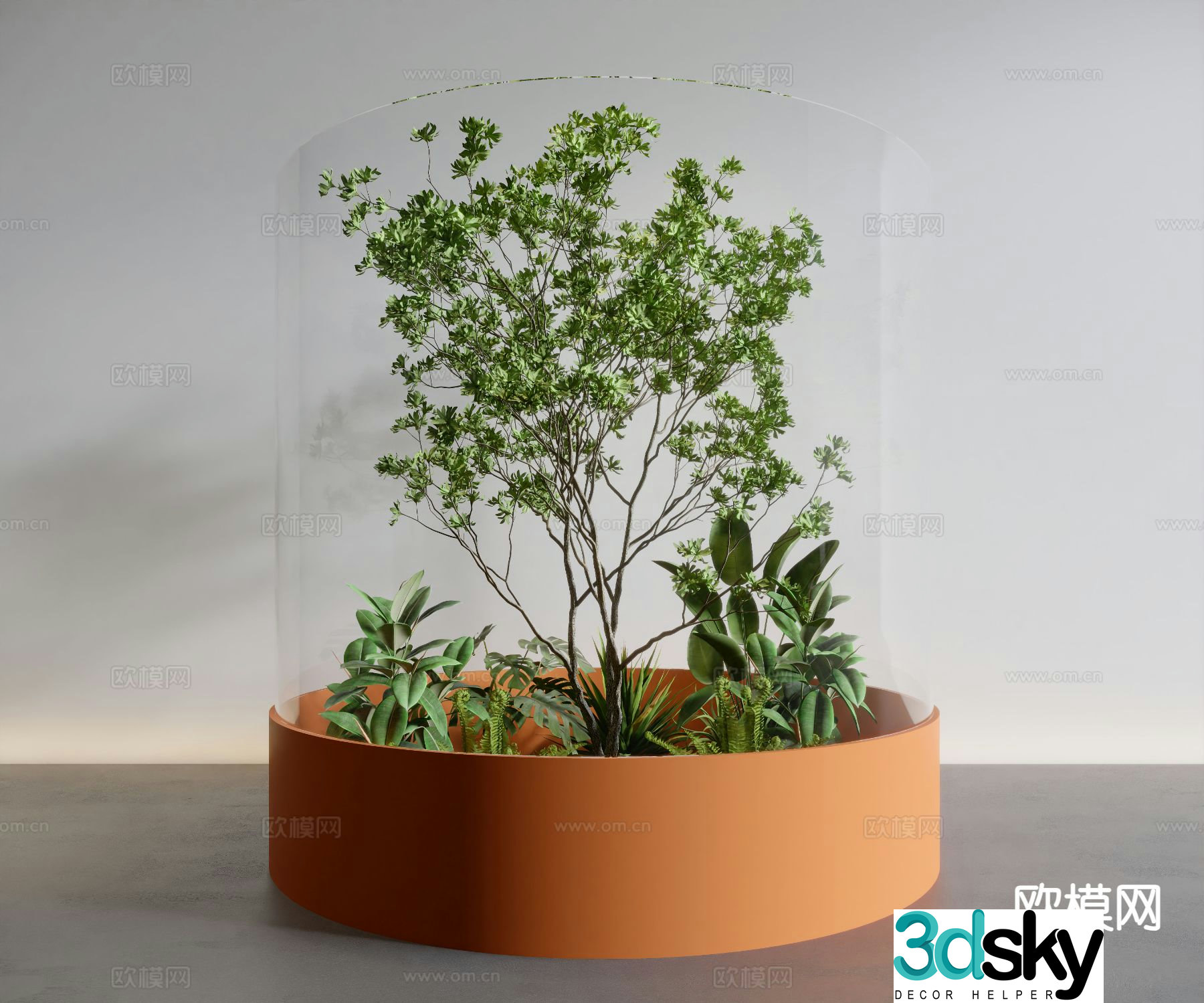 Modern plant heap Plant landscaping 3D model