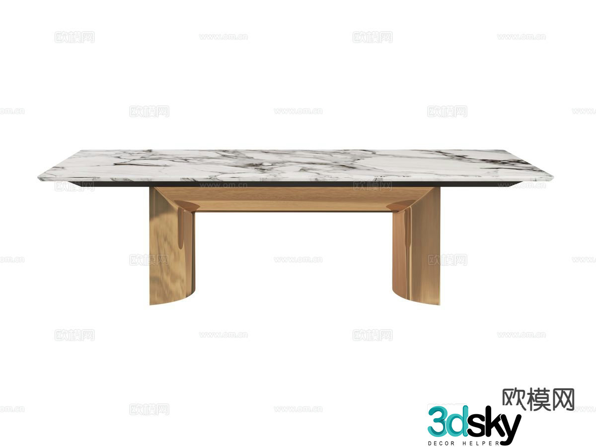visionnaire marble dining table 3d model