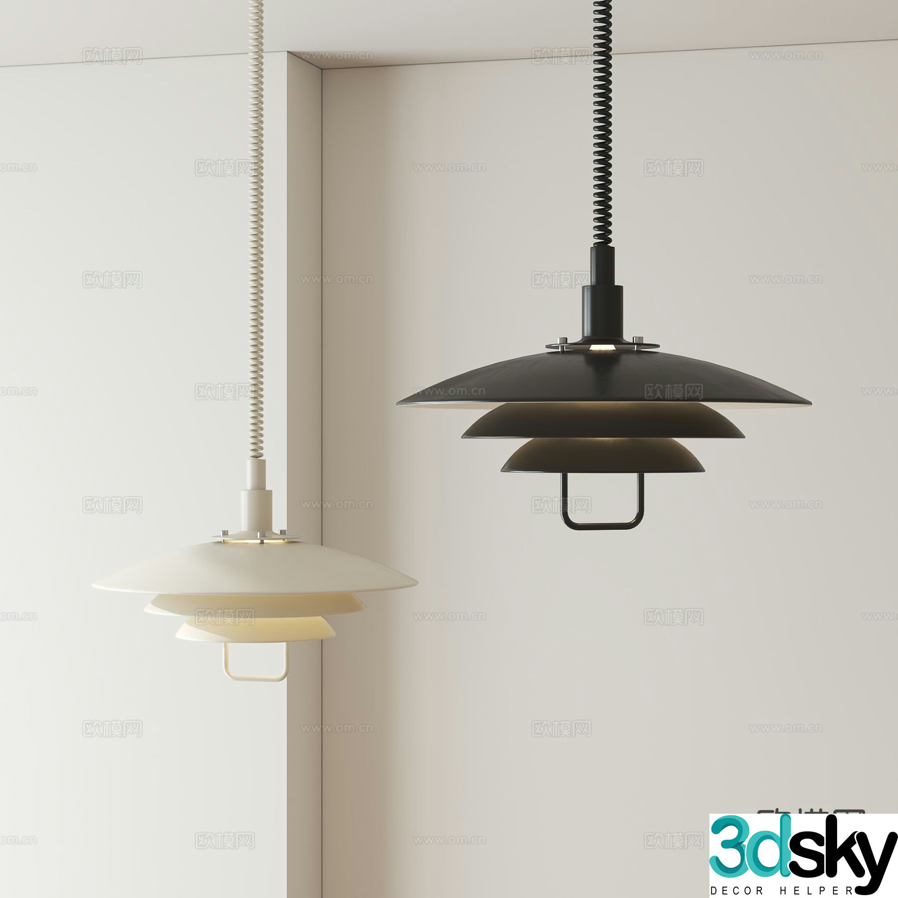Nordic UFO chandelier 3d model