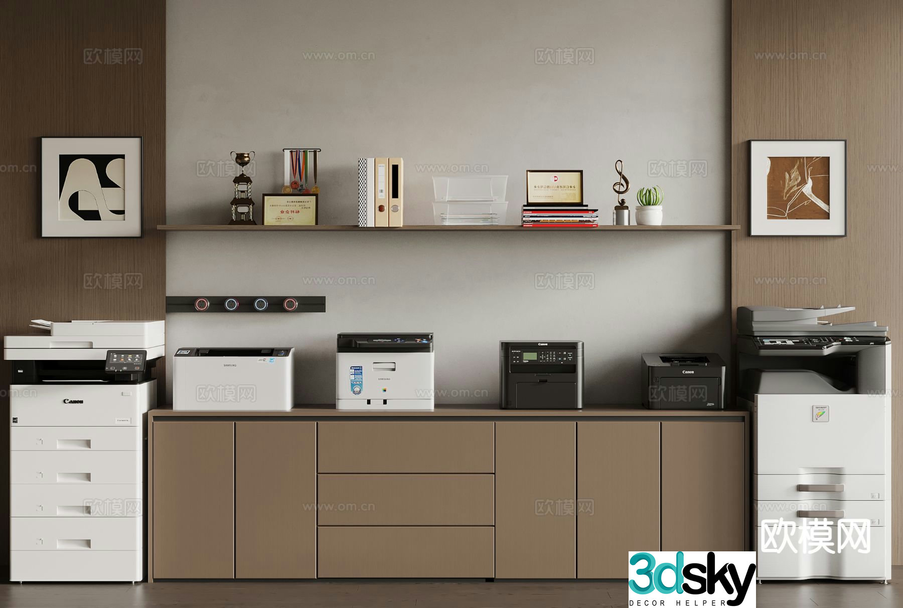 Office supplies printer printing machine copier 3d model