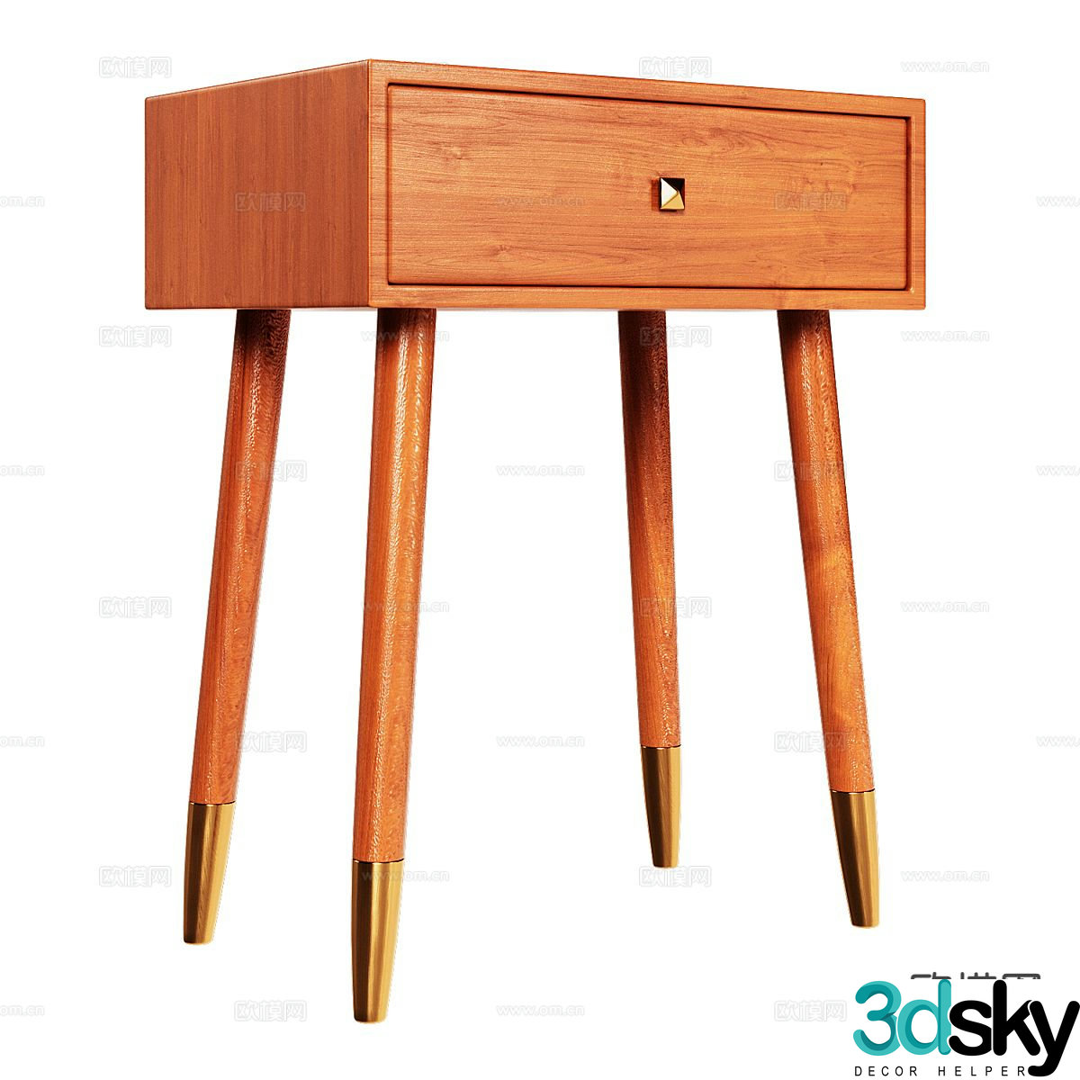 Nordic bedside table 3d model