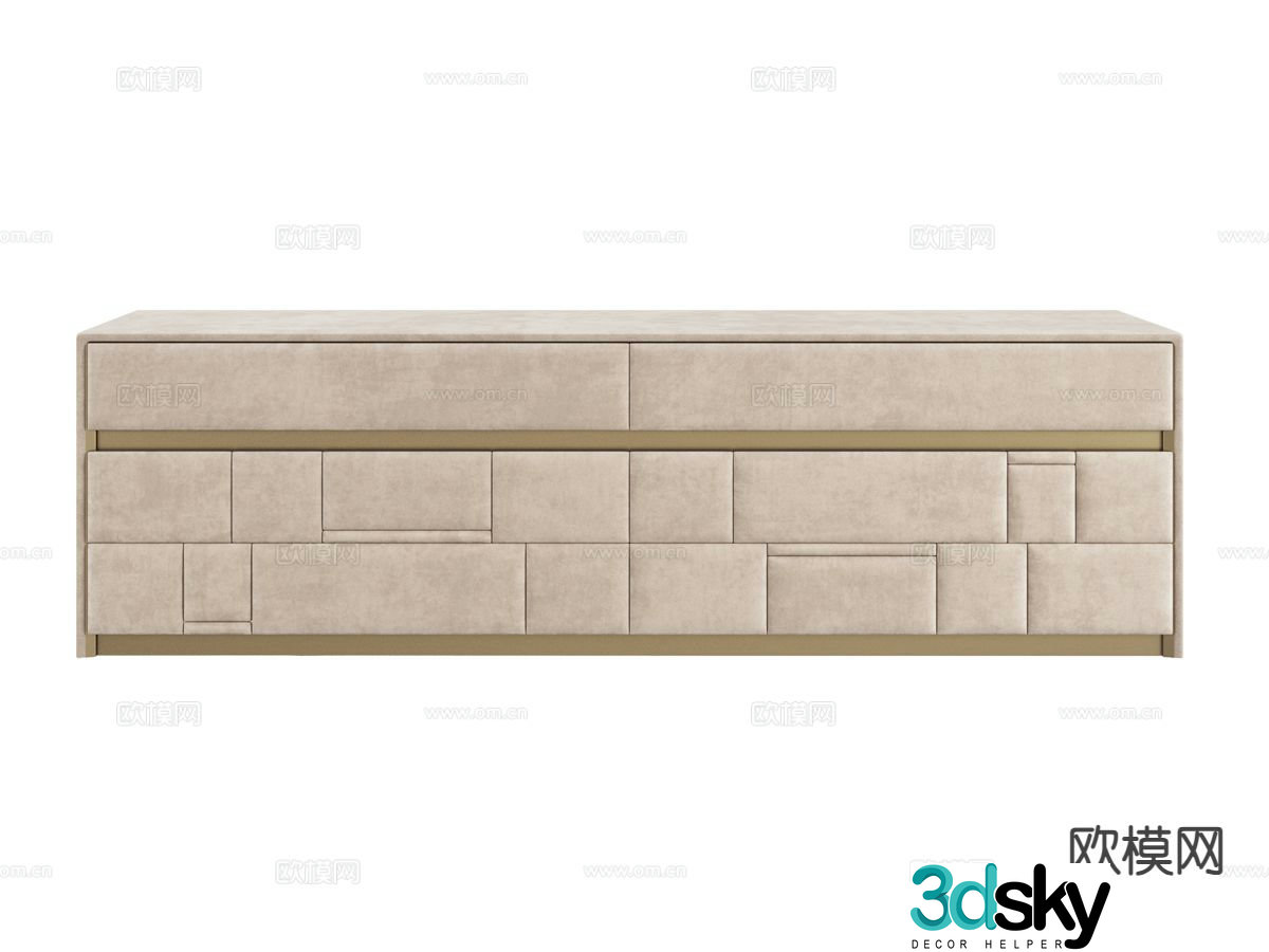 visionnaire- Light luxury chest of drawers side cabinet side cabinet 3D model
