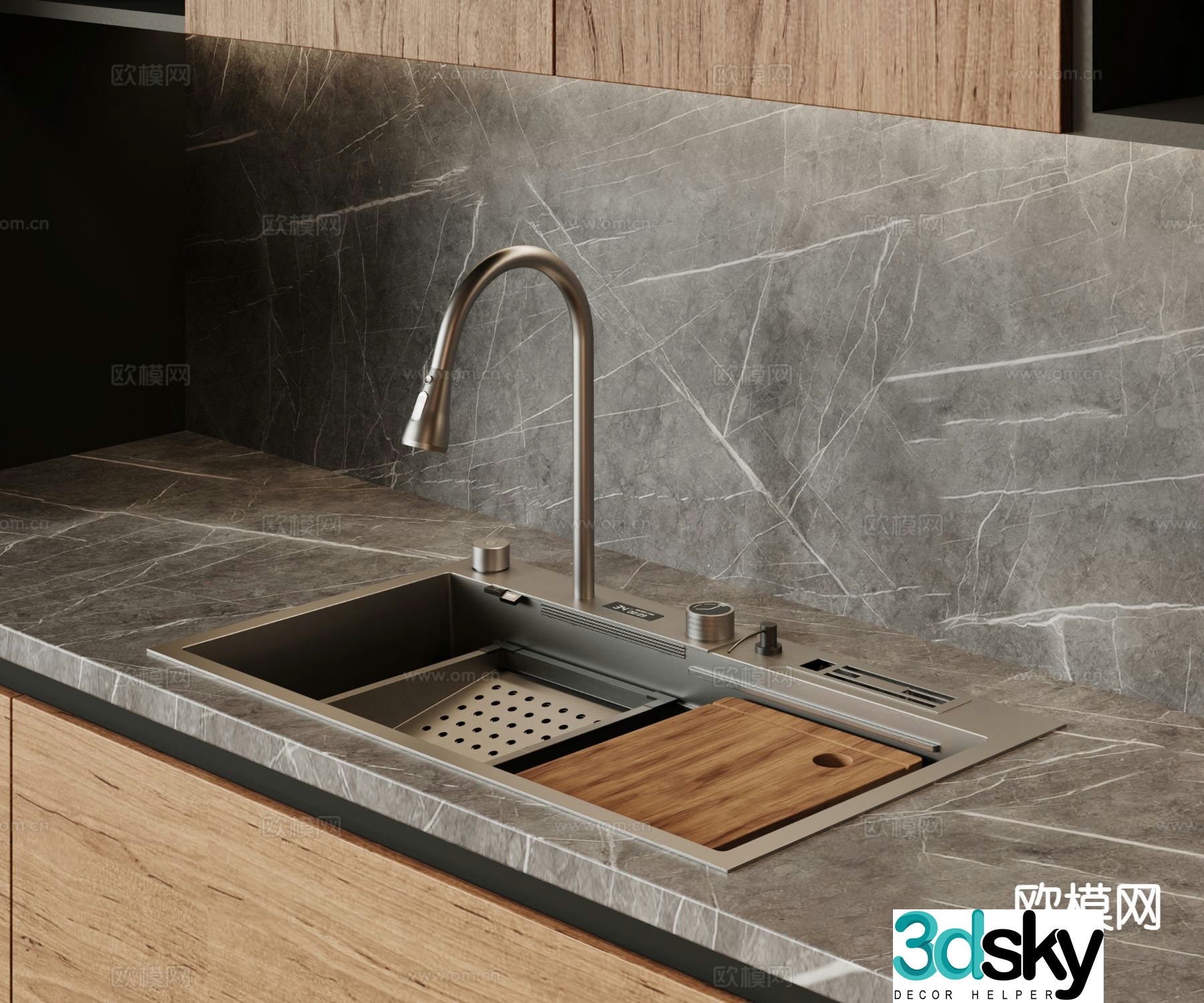 Modern vegetable sink sink 3d model